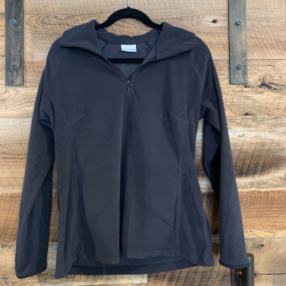 EUC - Columbia Quarter-Zip Fleece Pullover - Black - Extra Large